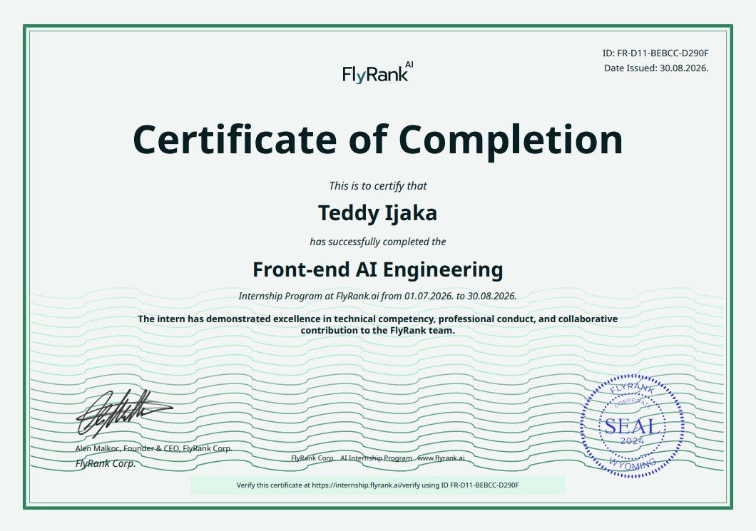 Front-end AI Engineering certificate