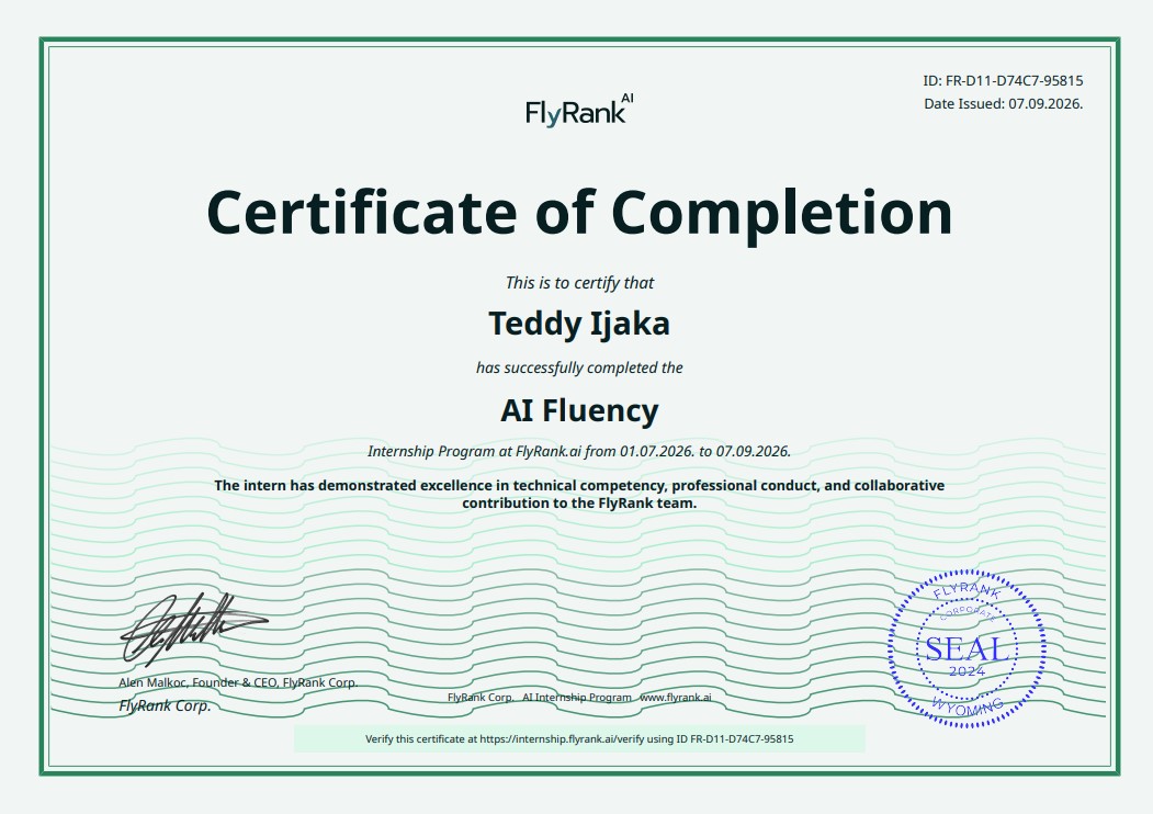 AI Fluency certificate